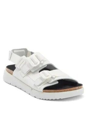 Men’s Birkenstock Shinjuku Sandals Sport Suede  White Size 12 NEW